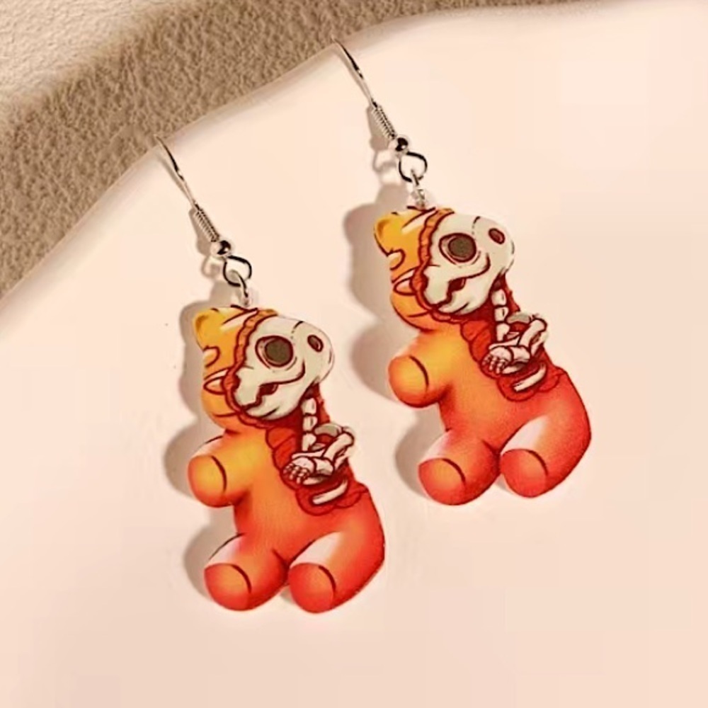 Gummy Bear Skeleton Earrings